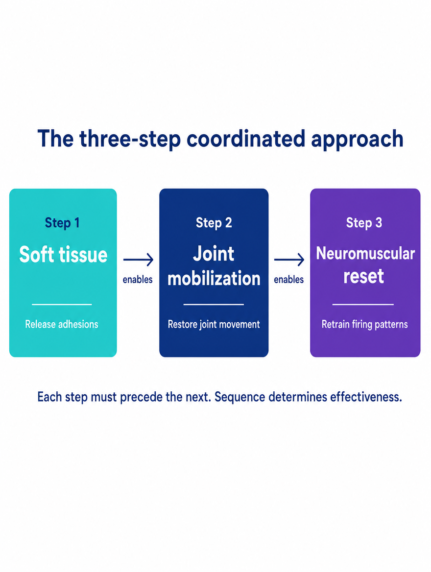 The three-step coordinated approach to lasting pain relief