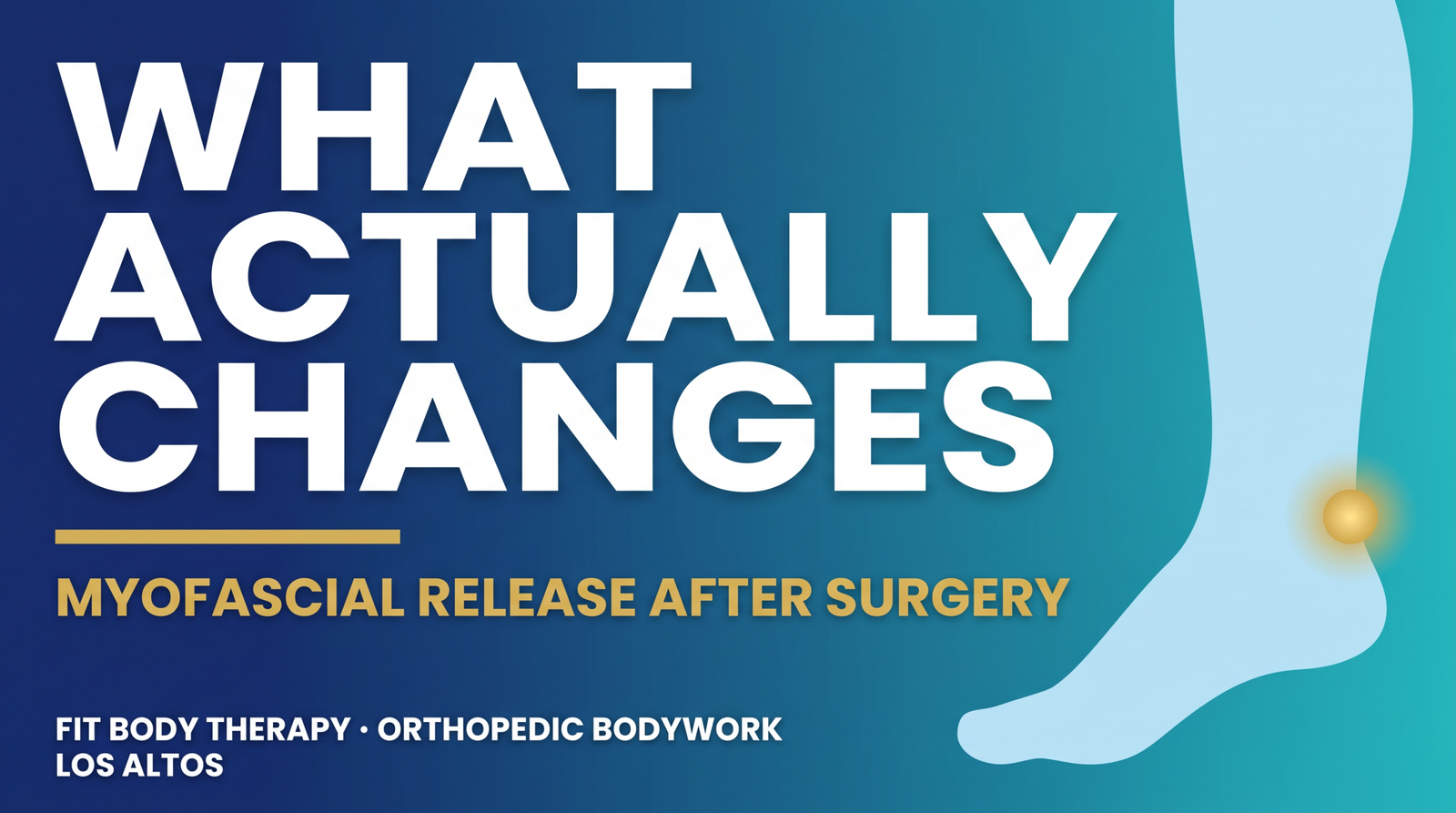 Scar tissue massage therapist in Los Altos, CA explaining what myofascial release changes after surgery or injury