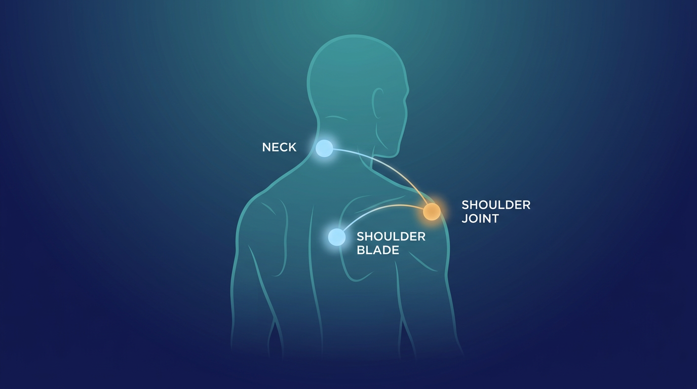 Regional relationship between neck, shoulder blade, and shoulder joint assessed during orthopedic massage